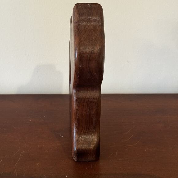 VTG MCM Wooden Cat Kitty Kitten 9" Hand Carved Artisan Cat Lady Minimalist Decor - Picture 11 of 16